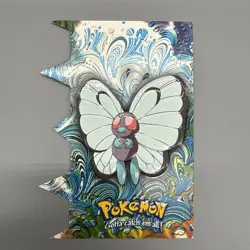 Pokemon Topps Butterfree Series 2 Die Cut EV3 Chase Card 12 2000 Animation LP - Image 1
