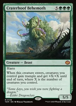 1x Craterhoof Behemoth - Foil Moderate Play MTG Magic - Kid Icarus - - Image 1