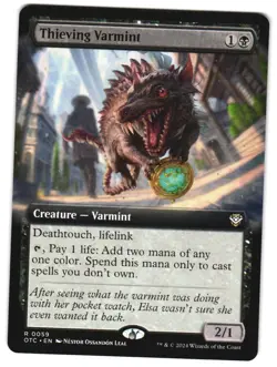 Thieving Varmint (Extended Art) 59 Commander: Outlaws of Thunder Junction NM MTG - Image 1