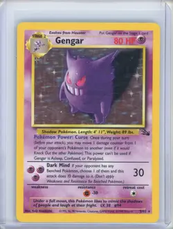 Pokemon TCG Gengar Fossil Holo Card 5/62 Unlimited Rare LP - Image 1