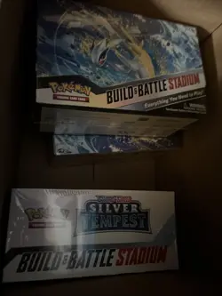 Lot Of 3 Pokemon Sword and Shield Silver Tempest Build and Battle Stadium - Image 1