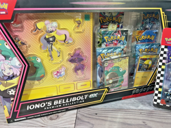 Pokemon TCG Iono's Bellibolt Premium Collection + 2x Eraser Blister 2-Pack NEW - Image 2