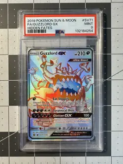 2019 Pokemon SM Hidden Fates Guzzlord GX Shiny Vault Rare #SV71/SV94 PSA 9 - Image 1