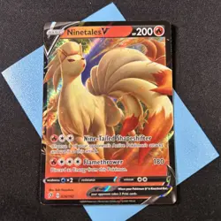 Pokemon TCG Ninetales V 026/192 Swsh02: Rebel Clash Ultra Rare Holo - Image 1