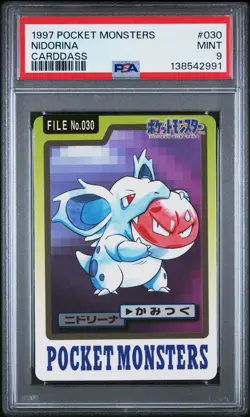 PSA 9 2026 CERT NIDORINA 1997 POCKET MONSTERS CARDDASS #030 - Image 1