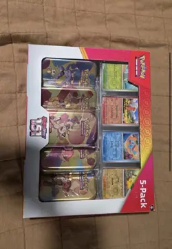 Pokemon Scarlet & Violet 151 Mini Tins 5-Pack! Costco Bundle (Meowth) Sealed! - Image 1