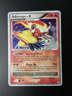 Pokemon TCG Infernape LV.X 121/130 Diamond and Pearl Holo MP - Image 1