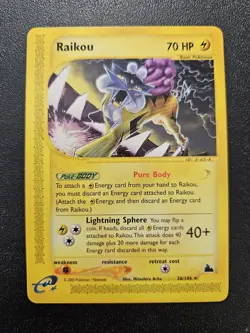 Pokemon Skyridge Raikou Non-Holo Rare 28/144 NEAR MINT - Image 1