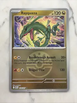 Rayquaza 153/217 Pokemon Mega Evolution Ascended Heroes Reverse Holo Friend Ball - Image 1