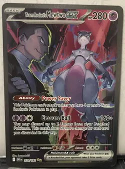 Pokemon TCG Team Rockets Mewtwo EX Special Illustration Destined Rivals - Image 1