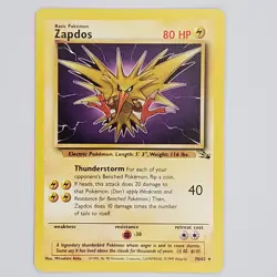 Pokemon TCG Zapdos 30/62 Fossil Unlimited Non Holo Rare | LP - Image 1