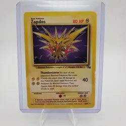 Pokemon TCG Zapdos 30/62 Fossil Unlimited Non Holo Rare | LP - Image 3