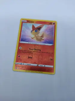 036/264 Victini Reverse Holo Fusion Strike Pokemon TCG Card Sword & Shield Swsh - Image 2