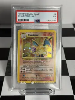 1999 Pokemon Charizard Holo Base Set Unlimited 4/102 - PSA 1 - Image 1