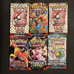 Pokemon TCG Booster Pack Bundle (6 Packs) Factory Sealed - Image 1