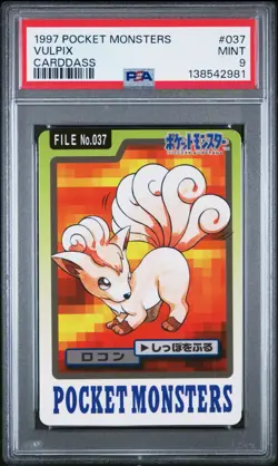 PSA 9 2026 CERT VULPIX 1997 POCKET MONSTERS CARDDASS #037 - Image 1