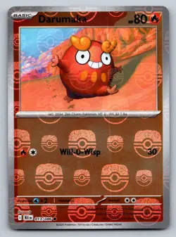 Pokemon Darumaka (Master Ball Pattern) Common SV: Black Bolt 013/086 NM - Image 1