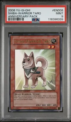 Yugioh Shiba-Warrior Taro Anniversary Pack YAP1-EN008 Ultra Rare PSA 9 - Image 1