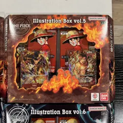 2X One Piece Illustration Box Vol 5/ 6- 2 Sabo 1 Ace tins- 2 Double packs OP-14 - Image 2