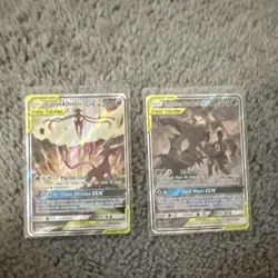 Pokemon TAG TEAM GX Espeon & Deoxys, Umbreon & Darkrai Holo Card Lot (2) - Image 1