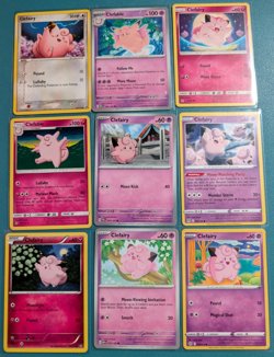 Clefairy Evolutions Lot of 9 Pokemon Cards - Image 1
