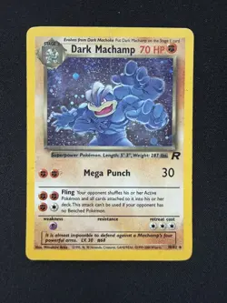 Pokemon Dark Machamp Team Rocket Holo Rare DMG Unlimited 10/82 English Card - Image 1