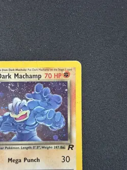 Pokemon Dark Machamp Team Rocket Holo Rare DMG Unlimited 10/82 English Card - Image 3