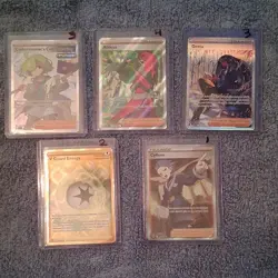 Pokemon Full Art Trainer & Energy Holo Foil Lot of 5 Cards Atticus Geeta Cyllene - Image 1