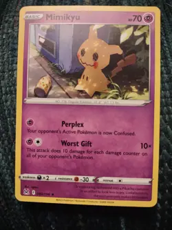 Mimikyu 080/196 Rare Lost Origin Pokemon Card - NM Near Mint - Image 1