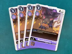 BlackGatomon BT3-082 Playset Release Special Booster 1.5 Digimon Card Game x4 - Image 1