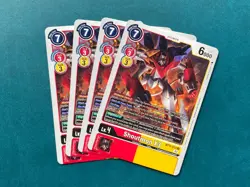 Shoutmon X3 BT11-012 Playset Dimensional Phase Digimon Card Game x4 - Image 1