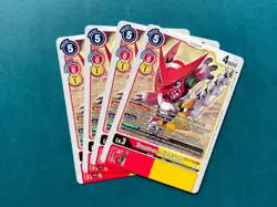 Shoutmon + Star Sword BT11-009 Playset Dimensional Phase Digimon Card Game x4 - Image 1