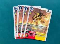 OmniShoutmon BT21-021 Playset World Convergence Digimon Card Game x4 - Image 1