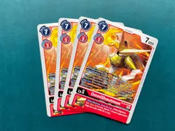 OmniShoutmon BT12-014 Playset Across Time Digimon Card Game x4 - Image 1