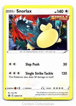 Snorlax SWSH119 - SWSH Black Star Promo - Cosmos Holo Pokemon Card - Near Mint - Image 1