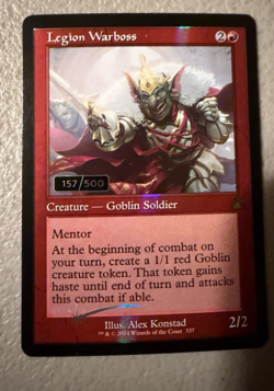 MTG Legion Warboss Serial 157/500 NM - Image 1