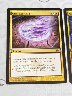 C3377 MAGIC MTG DRAGON'S MAZE NOTION THIEF OBZEDAT'S AID LP RARE - Image 2