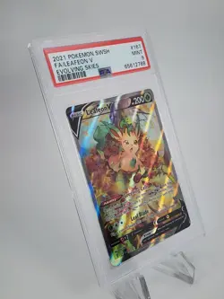 2021 Pokemon Leafeon V 167 Evolving Skies Sword & Shield Alt Full Art PSA 9 Mint - Image 2
