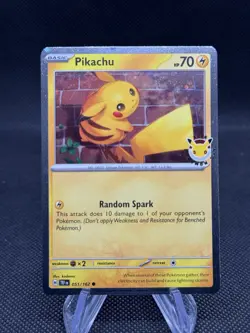 Pokemon TCG Pikachu 051/162 2026 Pokemon Day Stamped Promo TCG NM - Image 1