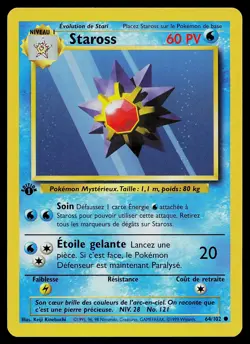 Pokemon Card - Starmie FRENCH Base Set 64/102 Common 1st Edition - Image 1