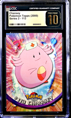 Chansey #113 - 2000 Pokemon Topps Series 2 - CGC Pristine 10 - POP 11! - Image 1