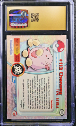 Chansey #113 - 2000 Pokemon Topps Series 2 - CGC Pristine 10 - POP 11! - Image 2