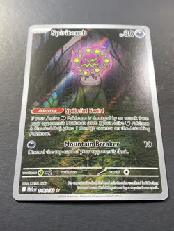 Pokemon: Spiritomb Illustration Rare IR Full Art Holo 148/132 Mega Evolution - Image 2