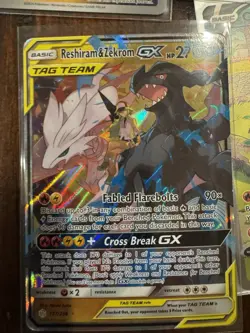 Pokemon Reshiram & Zekrom GX 157/236 Sm-Cosmic Eclipse Ultra Rare Holo 270 HP E… - Image 1