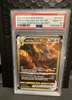 2023 Pokemon SWSH Crown Zenith FA Secret #GG68 Origin Forme Dialga VStar PSA 10 - Image 1