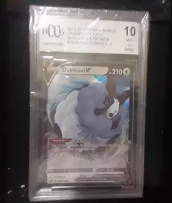 2020 Pokemon Champion's Path Black Star Promo SWSH049 Dubwool V, PSA 10 Gem Mint - Image 1