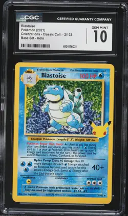 2021 Pokemon Celebrations Holo Blastoise #2 CGC 10 - Image 1