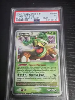 Pokemon D & P Torterra Lv X Black Star Promo Psa 3 - Image 1