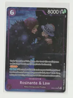 One Piece OP14 Azure Sea's Seven ROSINANTE & LAW Alternate Art Super Rare - Image 1