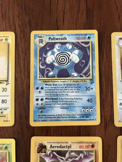 Vintage Pokemon Card Lot of 9 WOTC Holos Aerodactyl Gyarados Magneton Poliwrath - Image 3